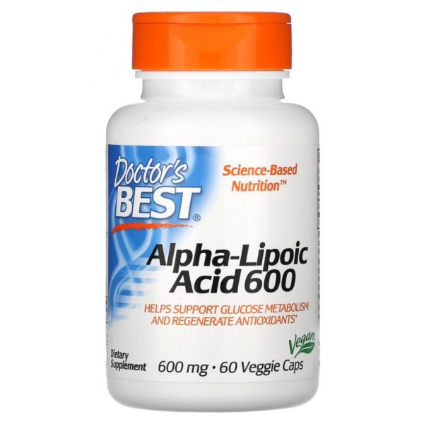 Doctor's Best Alpha-Lipoic Acid (ALA) 600mg (60 veg caps)